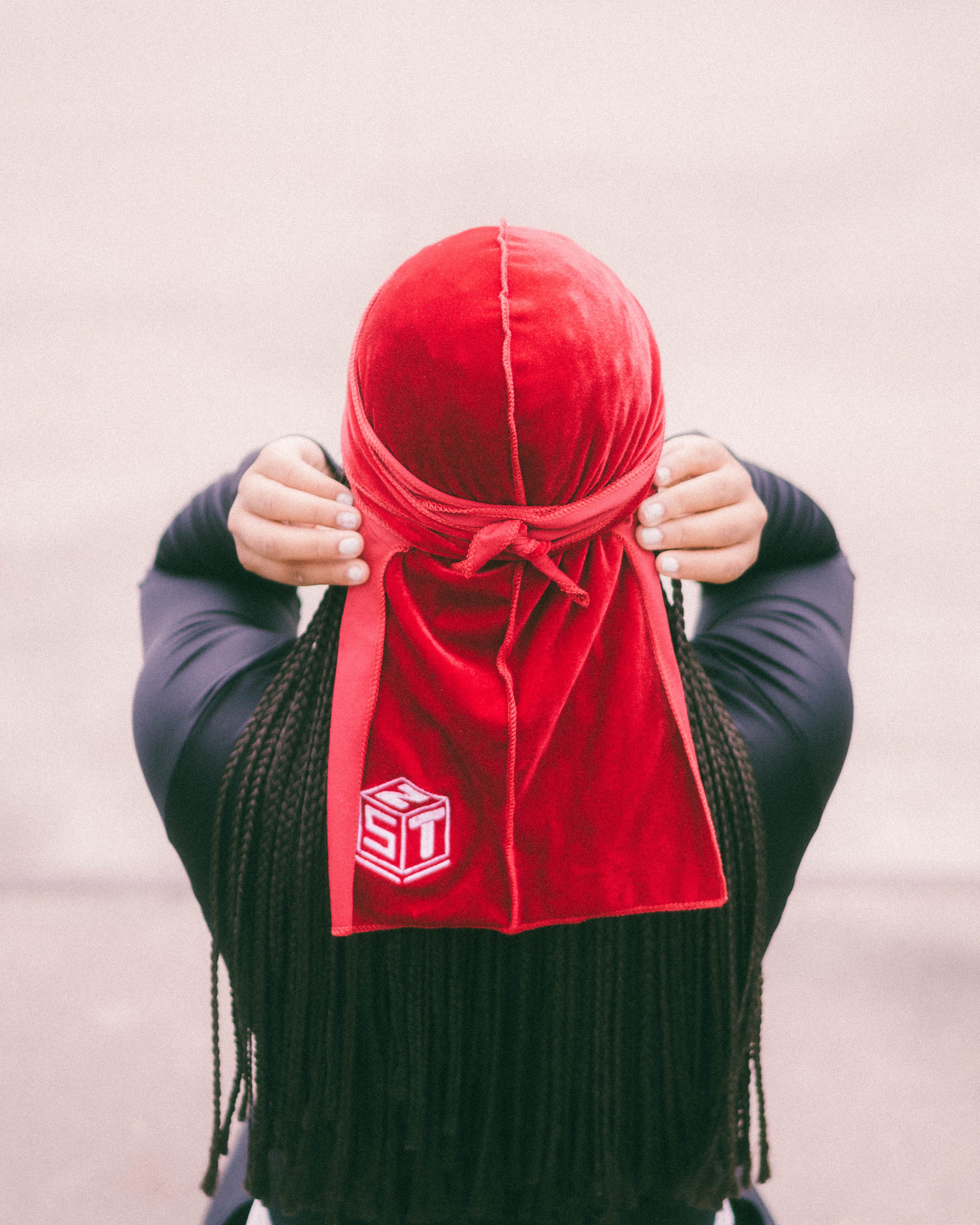 Durag velvet rojo